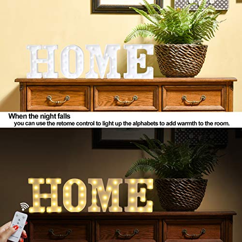 Marquee Light Up Letters with Remote, LED Marquee Letters Lights for