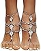 Bienvenu 2pcs Crystal Anklets for Beach Barefoot Sandals Wedding Vacation