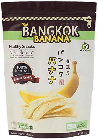 Bangkok Banana, Crispy Monthong Banana Chips, Wasabi Flavour, 60 g (Pack of 3 units) / Beststore by KK