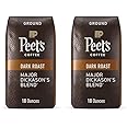 Peet's Coffee, Dark Roast Ground Coffee - Major Dickason's Blend 36 Ounces (2 Bags of 18 Ounces)
