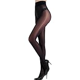 Trinkrittey Women's Oily Shiny Pantyhose High Wais Shiny Sheer Tights Oil Shimmer Tights Dance Tight Sheer Comfort Stockings(Black)