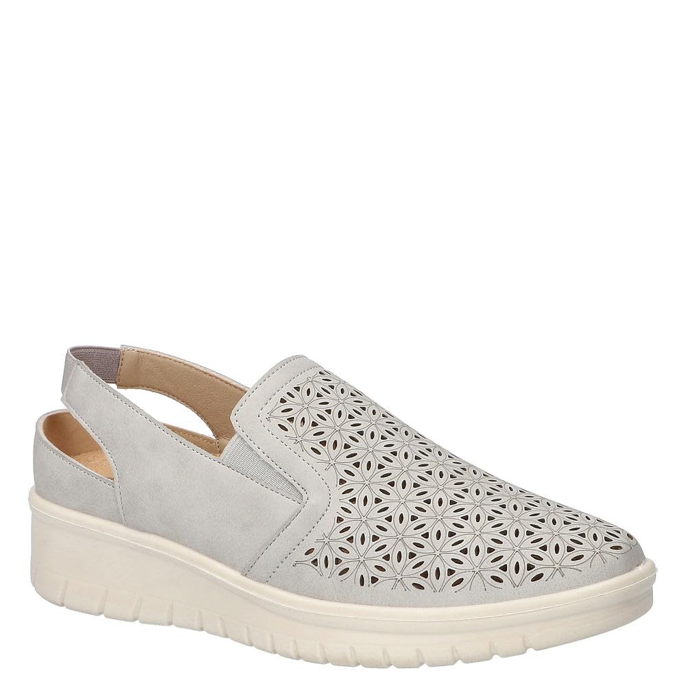 Easy Street Women’s Petal Sneaker, Grey, 11 X-Wide