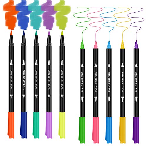 24-Colors-Dual-Tip-Brush-Pen-Art-Markers-Fine-Tip-Marker-Calligraphy-Brush-Pens-with-30-More-Ink-for-Journaling-Sketching-Hand-Lettering-Coloring-Books