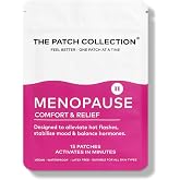 The Patch Collection Menopause Symptoms Relief Support Patches | 15 Pack | Hot Flushes, Night Sweats, Fatigue, Mood, Sleep, 100% Natural &amp; Vegan, Latex Free, Pack of 15
