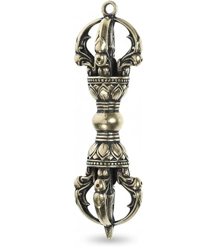 Amazon.com: SEWACC Vajra Dorge 古董黃銅Dorje 金剛杵四股惡魔杵佛教