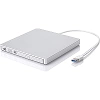 ROOFULL External CD DVD Drive USB 3.0 Type-C Portable DVD/CD ROM +/-RW Drive Burner Writer Optical Player for MacBook…