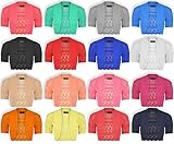 Ladies Bolero Shrug Knitted crochet Cardigan Womens Top Size 8-24
