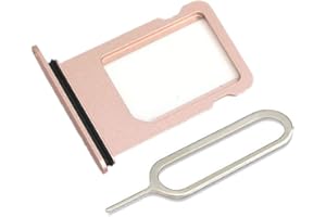 LIBAI-V Waterproof Sim Card Tray Replacement for iPhone 7 with Sim Ejector + Cloth (Rose Gold)