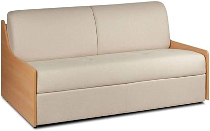 Italian Spirit Canape Lit Compact 2 3 Places Normann Convertible Ouverture Rapido 120 Cm Accoudoirs Bois Amazon Fr Cuisine Maison