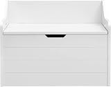 AVC Designs Toy Chest Ottoman Bench White MDF with Soft Close Hinges view 8