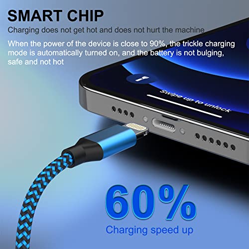 Lightning Cable Charger Overheating Iphone 6Pack(3/3/6/6/6/10 FT