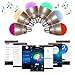 LED Music Bulb Smart Light with Bluetooth Speaker RGB Color Changing Light Ball Built-in Audio Speaker for Home Stage and Party Decoration (E27, 7W by Santaro)
