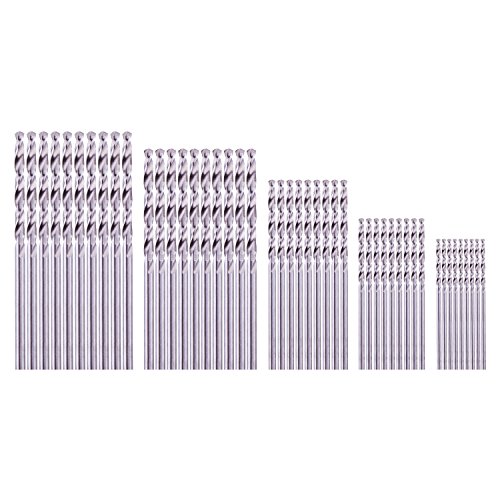 HSS Micro Twist Drill Bit Set, 50 PCS Drill Bits Tools by LU&MA,3/64“ to 1/8" for Wood Plastic and Metal