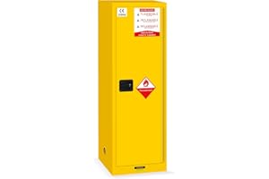 PXVWA Flammable Storages Cabinet 45 Gal, 43'' x 18'' x 65'' Flammable Liquid Storage Cabinet, Adjustable Shelf Chemical Storage Cabinets, Fire Cabinets for Chemicals (23'' x 18'' x 65'')