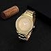 Wdnba Men's Gold Watch Diamond Dial Fashion Gold Steel Analog Quartz Watches