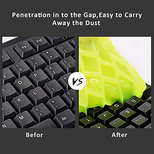 Sendida Car Cleaning Putty Detailing Glue - Auto Interior Magic Cleaner Putty Slime Detailer Mud Dust Remover Gel for PC Tablet Laptop Keyboards Car Vents Cleaner Goop - Green