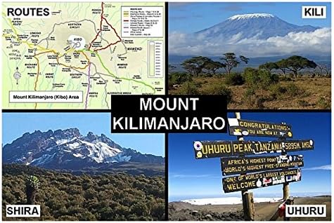 SOUVENIR FRIDGE MAGNET - KILI TREK MOUNT KILIMANJARO TANZANIA 9cm x 6cm Jumbo