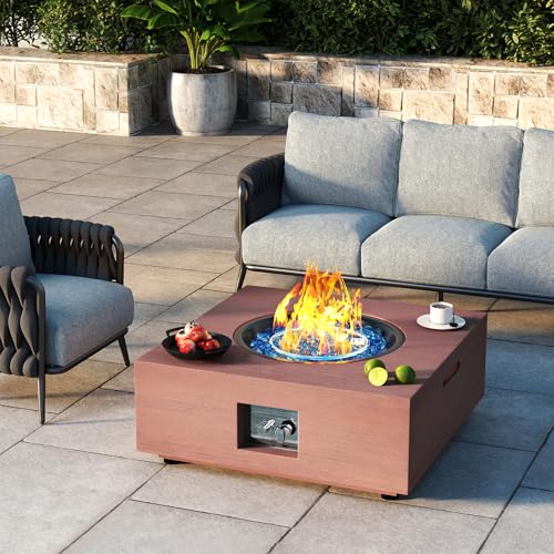 Jocoevol 28 Inch Fire Pit Table Propane Fire Pit 40,000btu Gas Fire Pits for Ou…