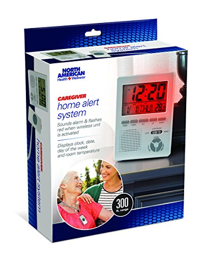 North American Health & Wellness Caregiver Alert System –Quick Alert Assistance for Patients & Caregivers – Alarm Clock Function, one Color