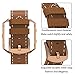 For Fitbit Blaze Bands Leather with Frame Small Large,Austrake Fitbit Blaze Band with Stainless Steel Buckle for Women Men