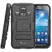 Galaxy S5 Active Case, i-Blason Prime Series Dual Layer Holster Case with Kickstand and Locking Belt Swivel Clip for Samsung Galaxy S5 Active [Will Not Fit the Regular Galaxy S5 i9600] (Black)