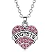 Eloi Jewelry Big Sister Necklace Crystal Heart Necklaces Gift for Sisters Kids BFF Girls Ideas Big Sister Little Sister Necklace (Pink)