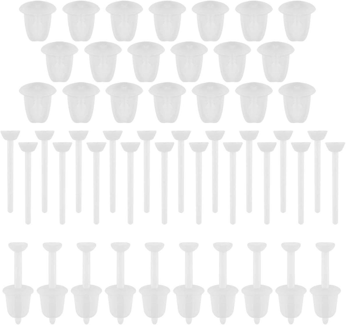 Plastic Earring,500 PCS earring posts and 500 PCS earring backs DIY Earring Accessories for Women Men Girls