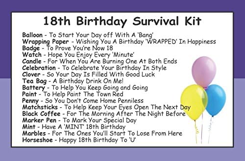 18th birthday survival kit boy