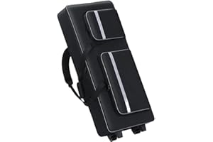 Cxinesbag 49 Key Keyboard Case with Wheels (36.6"x14.9"x4.7") for Carrying Keys |49 Keyboard Gig Bag Case with Roller & Handles & Shoulder Straps|Piano Keyboard Case Rolling Bag with Multi-Pocket