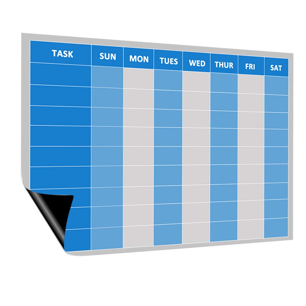 LOBZON Calendario magnético de borrado en seco para refrigerador ...