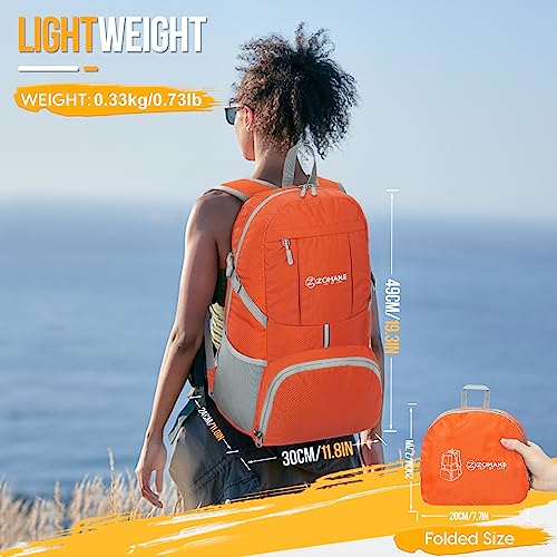 ZOMAKE Lightweight Packable Backpack 35L Light Foldable Backpacks