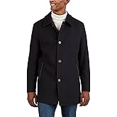 Cole Haan Men's Button Up Wool Plush Car Coat