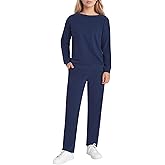 Pintage Women's Petite Sweatsuits Cotton Jogging Suits 2 Piece Set Sweatshirts and Sweatpants