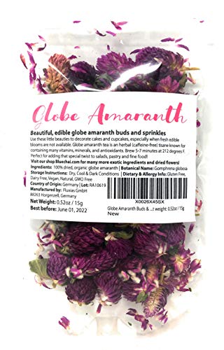 Globe Amaranth Buds & Sprinkles - Perfect for adding that special twist to salads, pastry and fine food | Net weight: 0.52oz / 15g