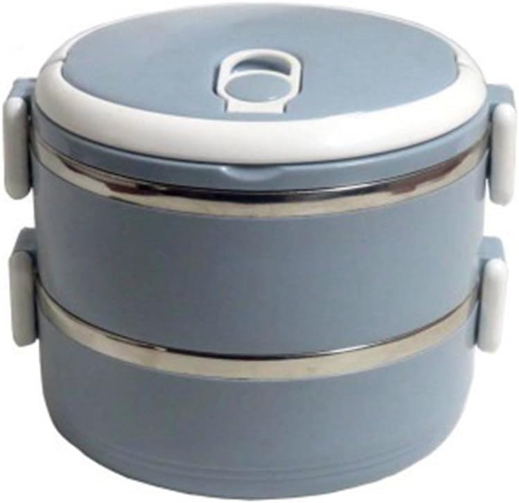 The keep-warm lunch boxes stainless steel hand warm barrels, electoral Nordic blue- Double