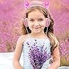 Kids-Cat-Ear-Headphones-for-Girls-Tablet-School-Supplies-Gifts-Light-Up-Wired-Adjustable-Kids-Headphones-Foldable-Over-Ear-Game-Headset-for-Travel-Birthday-ChristmasPeach esonstyle Kids Headphones for Girls, Cat Ear Headphones with Led Light and Volume Limit, Wired Foldable Headphones On…