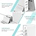 4 Port USB Charger,Wall Charger Desktop Charger Charging Station with Phone Stand Power Adapter for iPhone 7 6/6S Plus, 5/5S, iPad Pro, Galaxy S7, S6 Edge Plus, S5, Nexus, HTC & More
