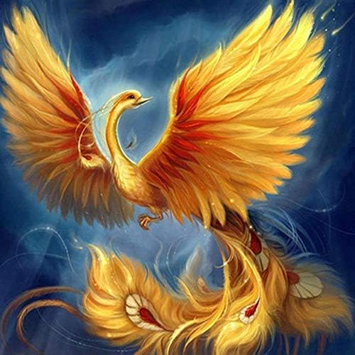 DIY 5D Diamond Mosaic Phoenix Handmade Diamond Painting Cross Stitch Kits Diamond Embroidery Patterns Rhinestones Arts-50x50cm