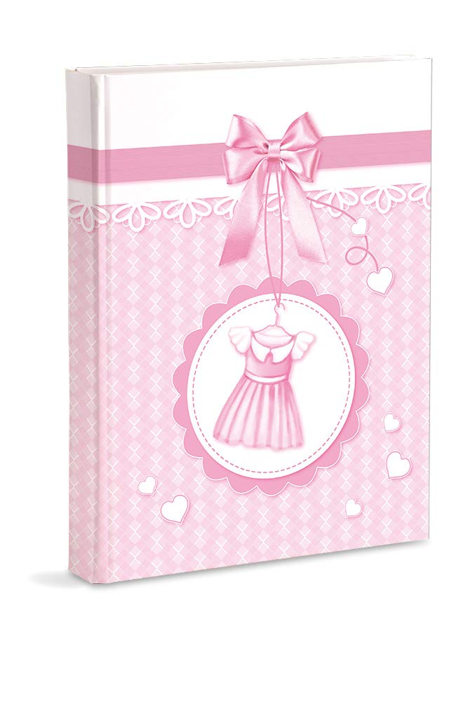 Mareli Photo Album Baby Birth with Journal, 23 x 30 cm, 56 White Pg and 4 Pg Customisable Journal, Thick and Durable Cardboard Pages Intervalled with Parchment