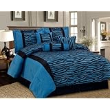 Amazon.com: 7-pieces Burgundy Red Black Comforter Set