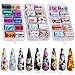 30 Color Nail Foil Transfer Sticker, Kissbuty Holographic Flower Nail Art Stickers Tips Wraps Foil Transfer Adhesive Glitters Acrylic DIY Nail Decoration, 3 Boxes (Flowers and Glitters)