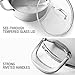 HOMI CHEF Mirror Polished Copper Band NICKEL FREE Stainless Steel 4.5 Quart Stock Pot with Glass Lid (No Toxic Non Stick Coating, 9.5 Inch) - Cookware Set - Cookware Pots And Pans Sets