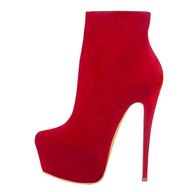 MERUMOTE Damen's Sexy High Heels Schuhe with Plattform for Prom Party Winder Kurze Stiefel