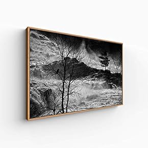 Canvas Wall Art for Living Room, Bedroom Monochrome Landscape Framed Canvas Prints for Home Decoration Ready to Hang - 16x24 inches