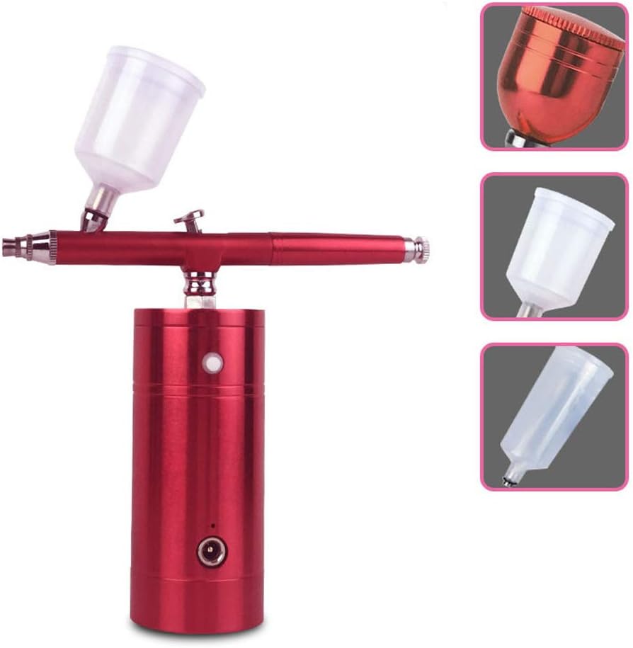 HRRH Professional 0.3Mm Nozzle Dual Action Gravity Feed Airbrush, Multi-Purpose Airbrush Compressor Kit Spray Art Paint Gun with Compressor Set