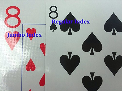 Winner 4 Deck Wide-Size Regular Index Casino Quality Black Core Linen Finish Coated Poker Playing Cards,Set of 4 decks (2 blue, 2 red)
