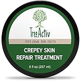 TreeActiv Crepey Skin Repair Treatment | Anti-Aging | Anti-Wrinkle | Organic Ingredients for Face, Neck, Chest, Legs &amp; Arms | Hyaluronic Acid, Alpha Hydroxy Fruit Acids, Honey, Shea, Castor