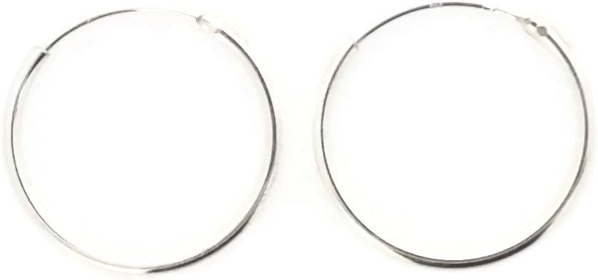 PINTI 925 Sterling Silver Hoop Sleeper Earrings |Size: 16mm|Style: 925 Silver|