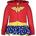 WARNER BROS Justice League Wonder Woman Little Girls Zip Up Costume Hoodie Red 6