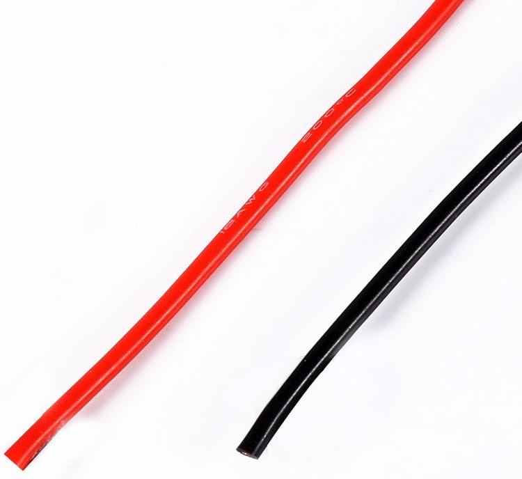 18AWG 5m Flexible Soft Silicone Cable Electronic Tinned Copper Stranded 18 Gauge Wire for RC Models Toy (2.5 Meter Red + 2.5 Meter Black) - Image 4